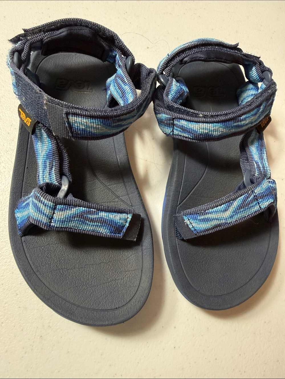 Teva Kids Navy Sandals with Blue Multi-Striped Webbing